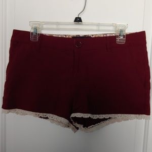 Burgundy shorts